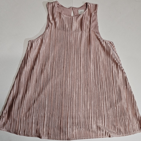 Light Pink Pleated Tank Top Size XS - Picture 1 of 10